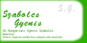 szabolcs gyenis business card